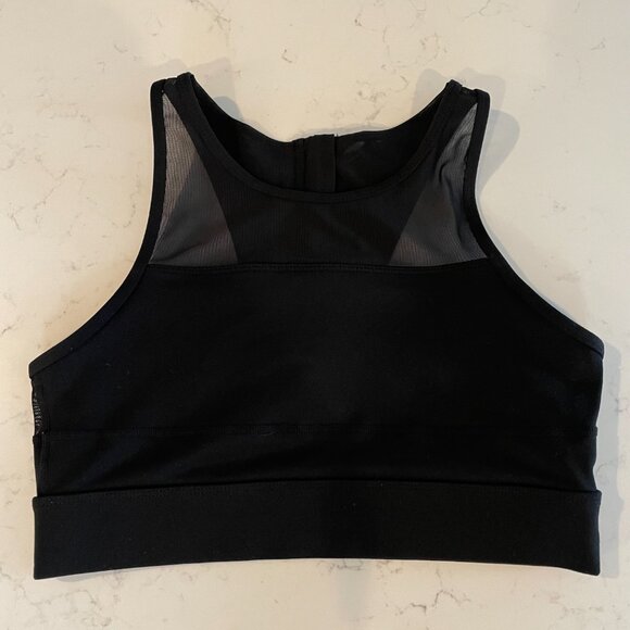 Zyia Active All Star Racer Back Nylon Spandex Spots Bra 'One More Rep' Black M - Picture 5 of 15